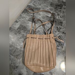 Zara PLEATED mini bucket handbag crossbody